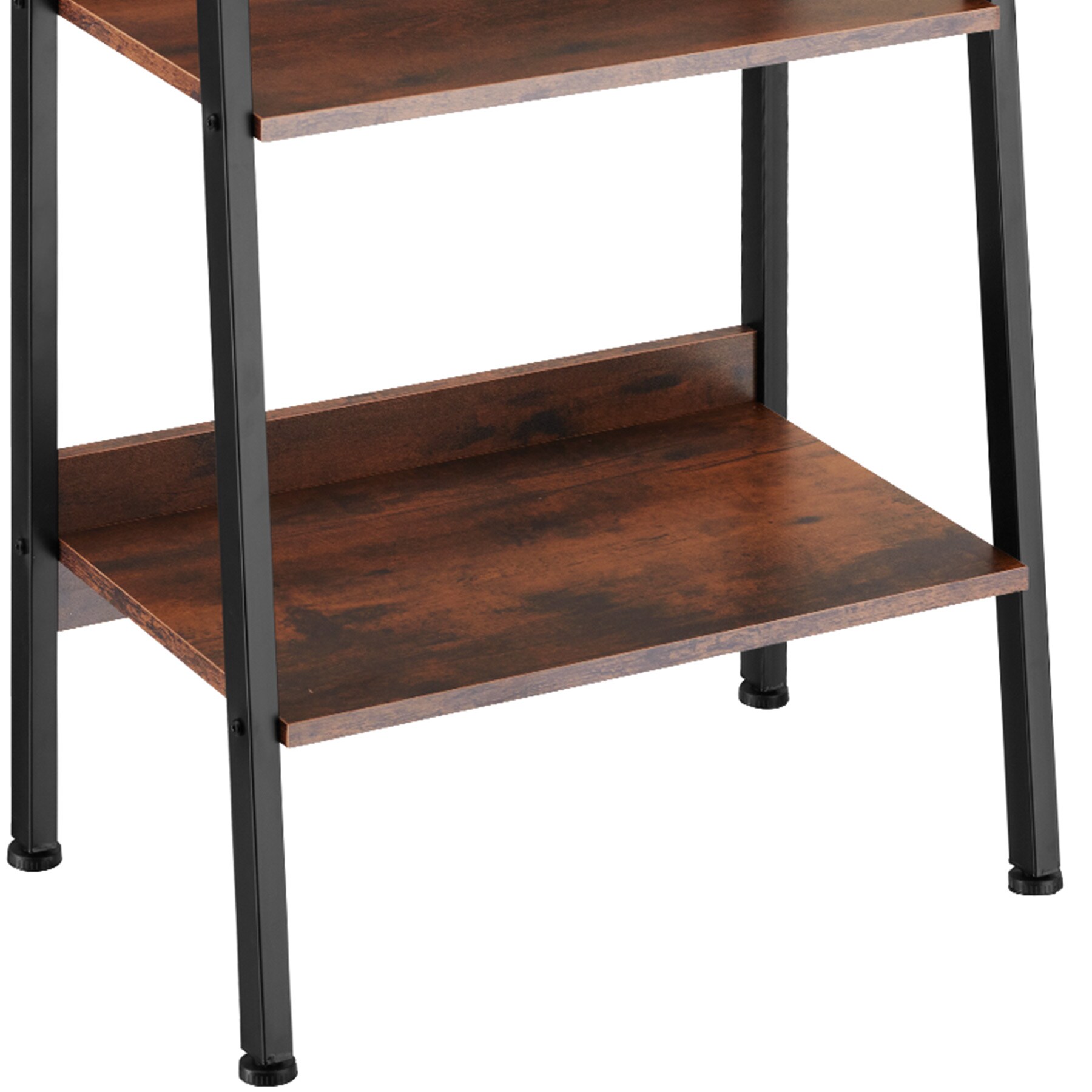 tectake® Leiterregal, Industrial Style, mit 4 offenen Fächern mit verstellbarem Einlegeboden, inklusive Kippschutz, 57,5 x 34 x 138 cm
