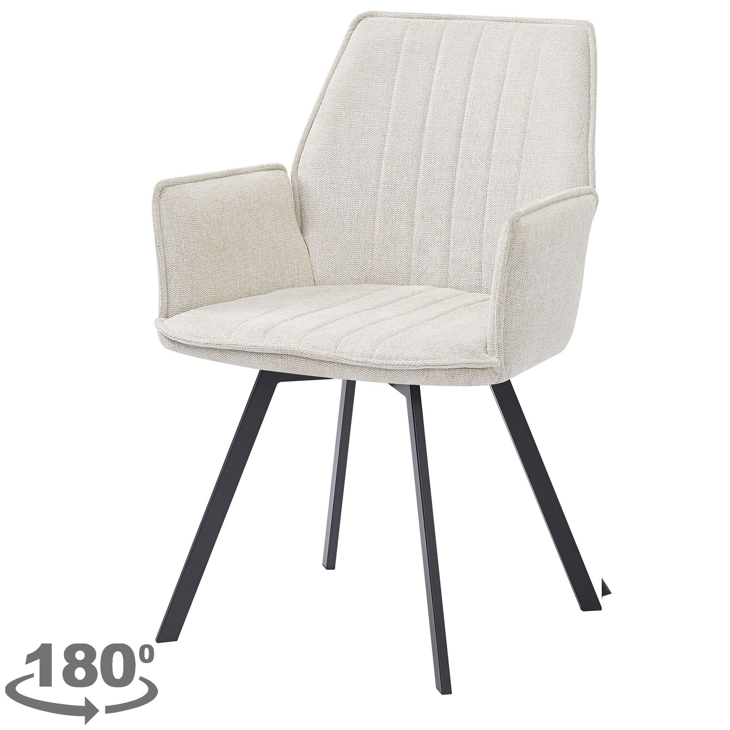 Eetkamerstoel Beige Louise B60 x D58 x H88 cm