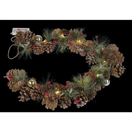 Idena Weihnachtsgirlande Tannenzapfen 10 LED warmweiß, 6h Timer