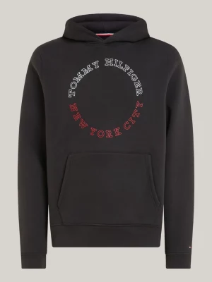 Moletom com capuz e logo redondo Hilfiger Monotype Plus