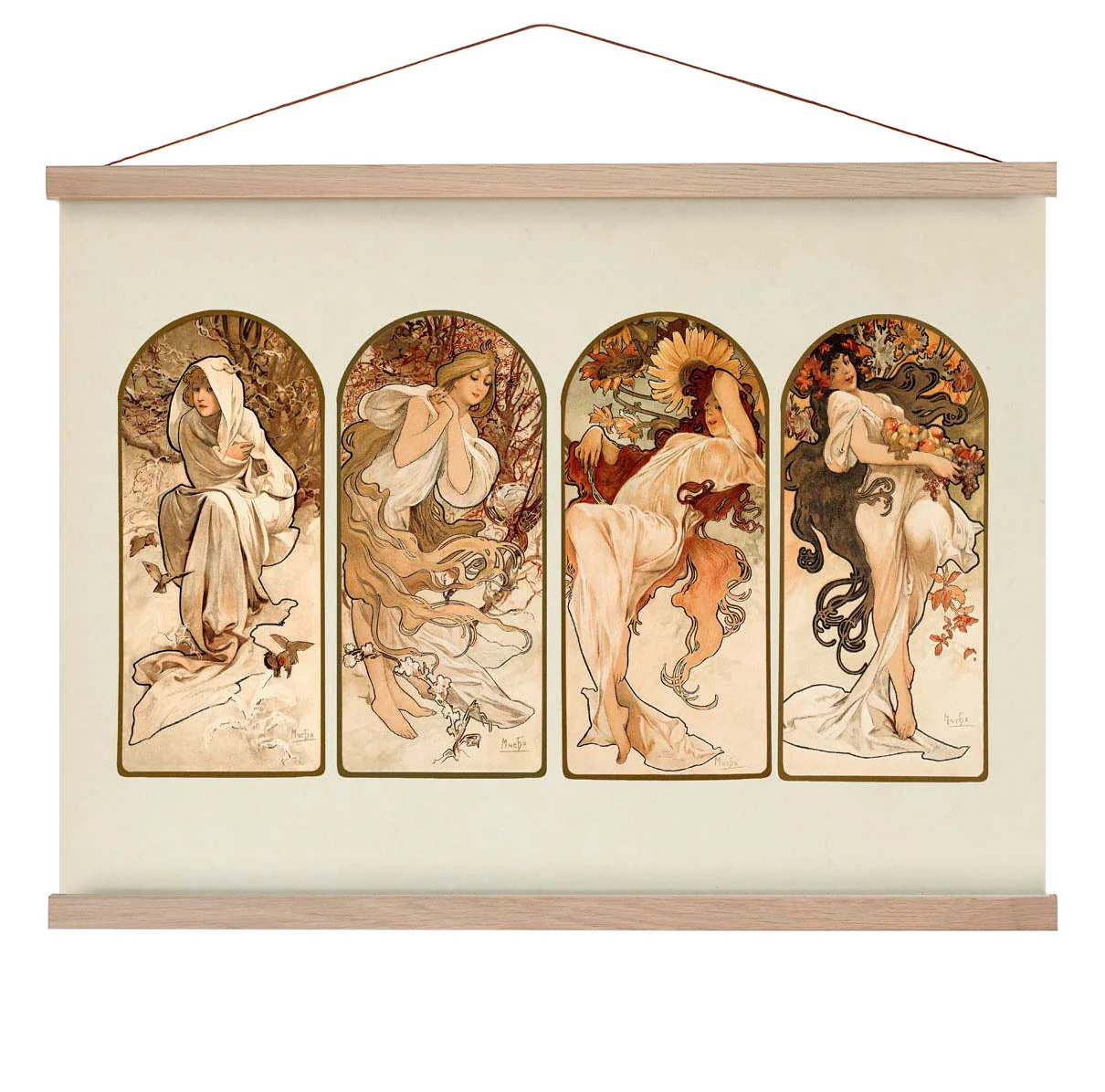 Die Jahreszeiten von Alphonse Mucha