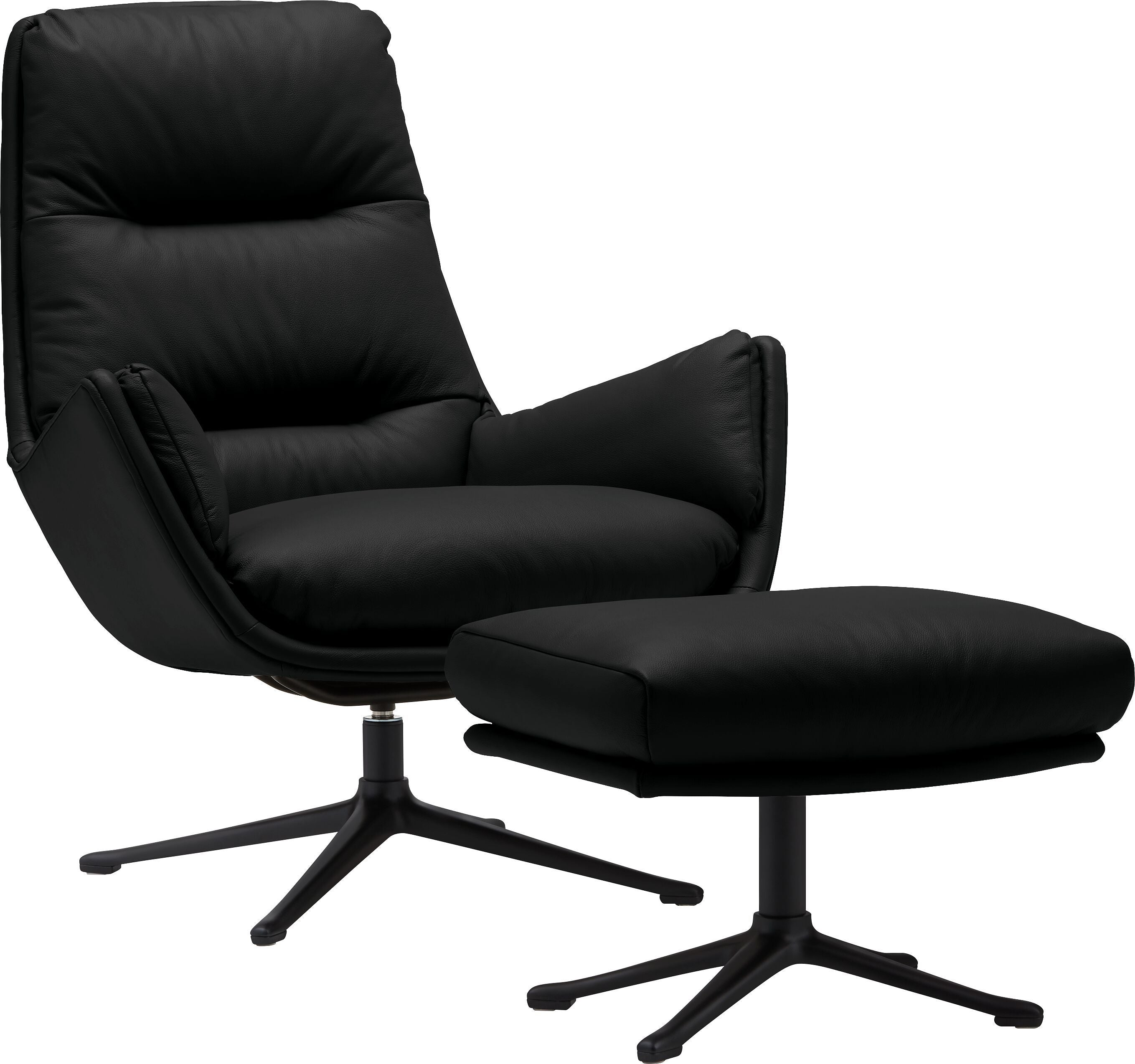 ANDRES Sessel - Schwarz / B: 83.0 cm x T: 94.0 cm x H: 97.0 cm