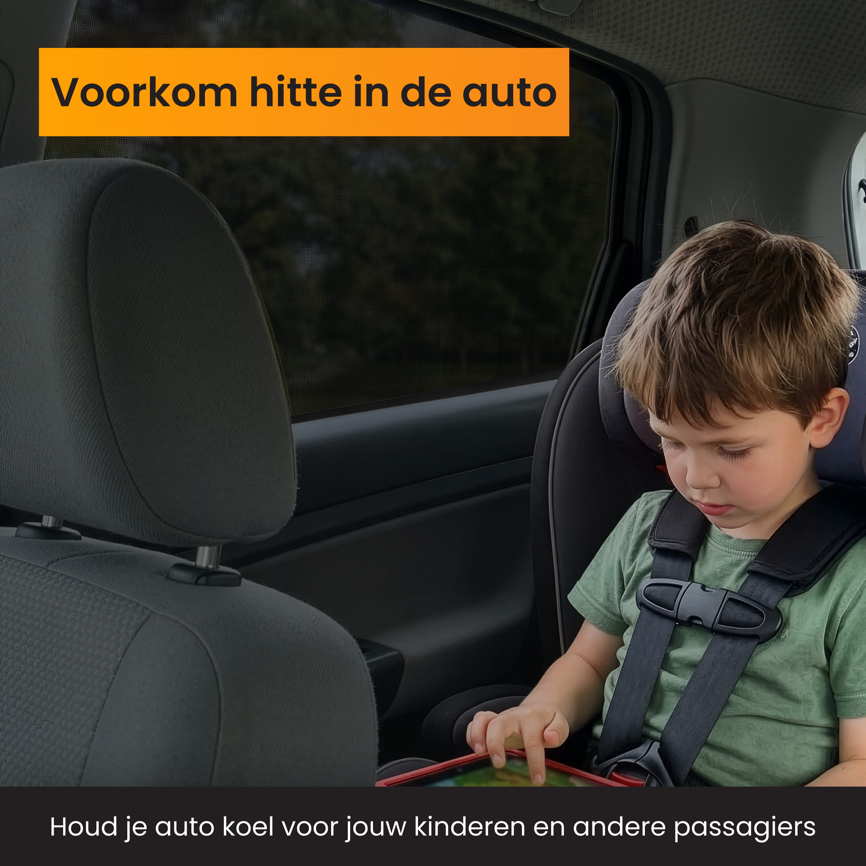 R2B Auto Zonnescherm voor de Zijruit - Set van 2