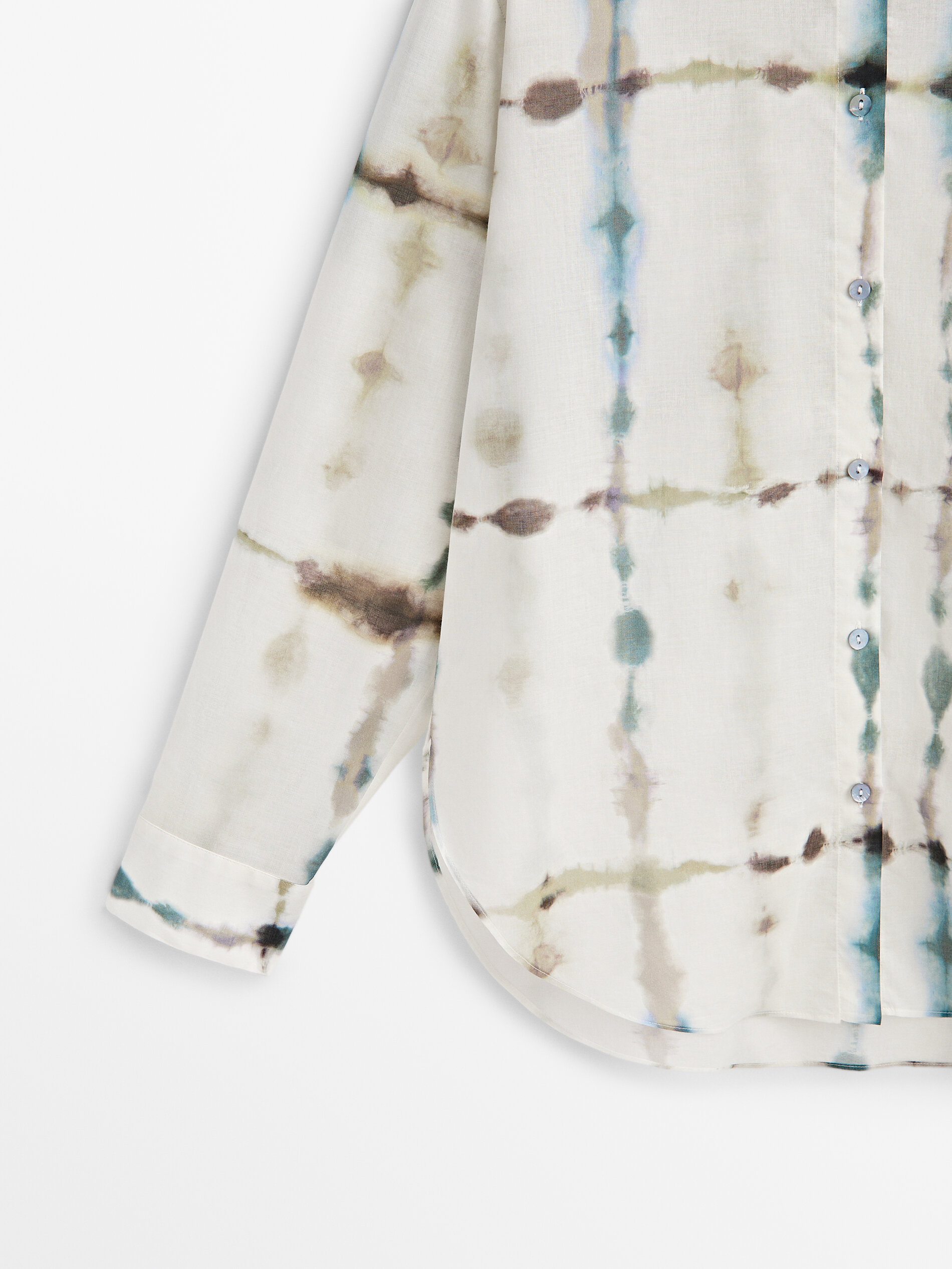 Camiseta tie-dye de algodão - AZUL