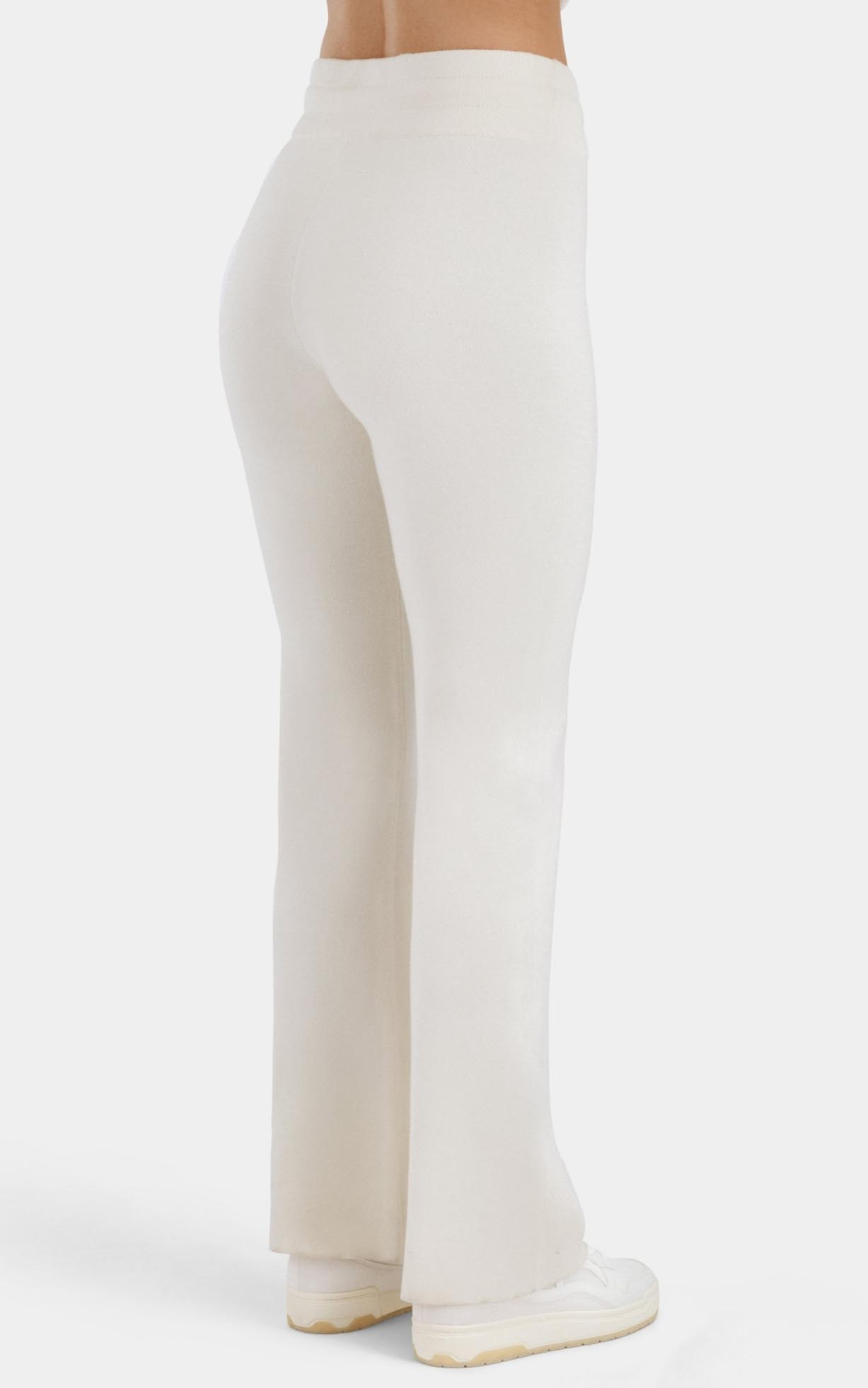 Hemsedal Knitted Flare Pants Dame White Swan