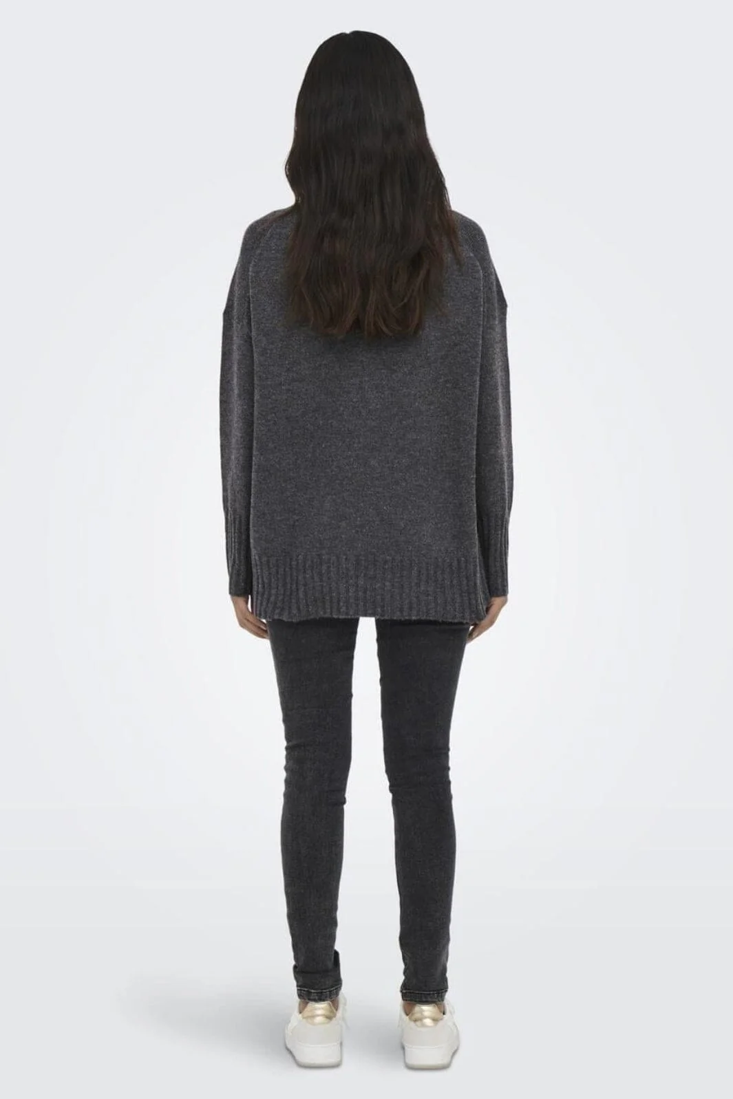Only Onlgabriel Life L/S Highneck Nca Knt 4324055 dark grey melange