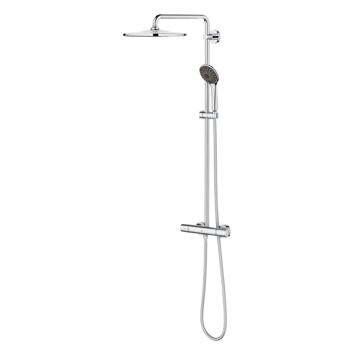 Grohe regendoucheset Quickfix Vitalio Joy XXL - hoofddouche 31 cm - met handdouche en thermostaatkraan 3 standen chroom - hartafstand kraan 15 cm