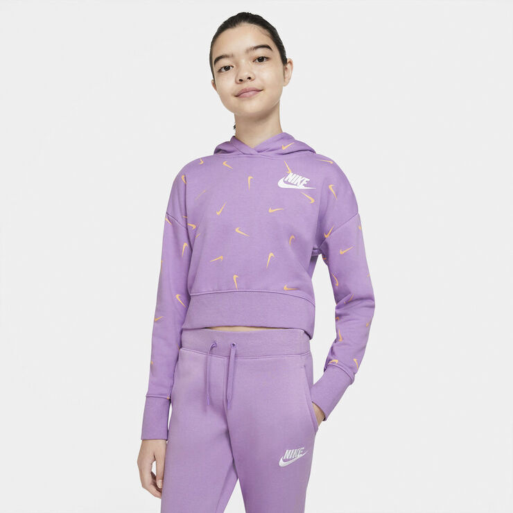 Nike Sportswear Cropped French Terry Haettetroje Lilla