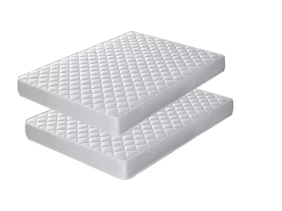 Pack 2 - Matelas Mousse 90x190 - Ferme - Réversible - Côté Été/hiver - H15 Cm