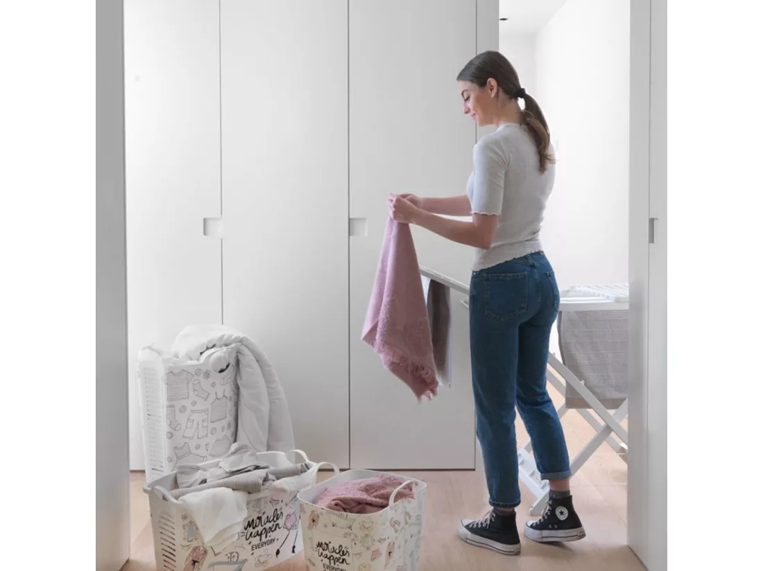 panier à linge panier à linge 58l vêtements 45,5x37x65