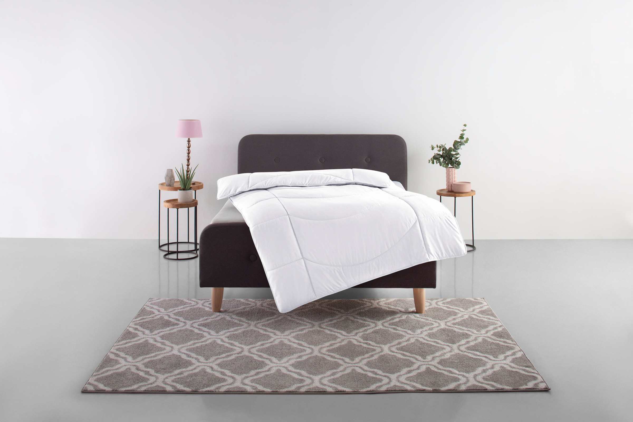 my home Microfaserbettdecke »Microlux, Bettdecke 135x200 cm, und Übergrössen bis 240x220cm« leicht Füllung Feuchtigkeitsregulierende 3D Klimafaser (Polyester) 1 Stk. tlg. Bettdecken in 4 Farben, Sommer, Winter, 4 Jahreszeiten, Decke