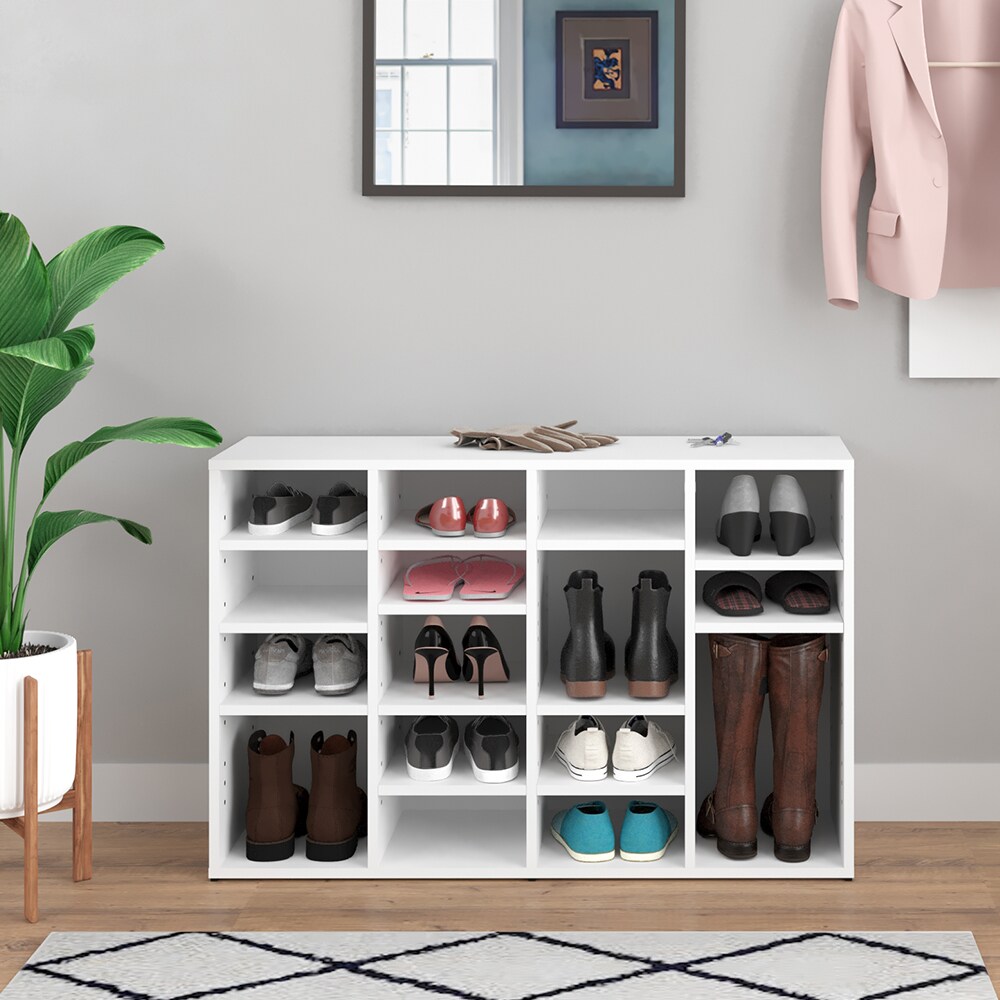 Vicco Schuhschrank LYSANDER Weiß für 20 Paar Schuhe Schuhständer Schuhablage Flur Diele