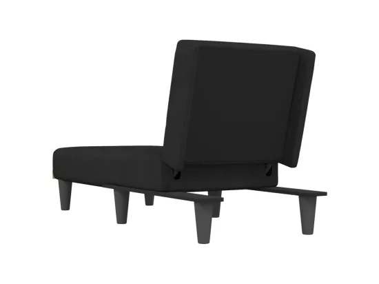 Chaise longue noir velours