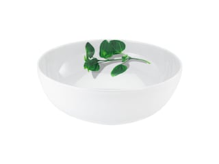 CreaTable Schale KRÄUTER BASILIKUM 30 cm Porzellan weiß