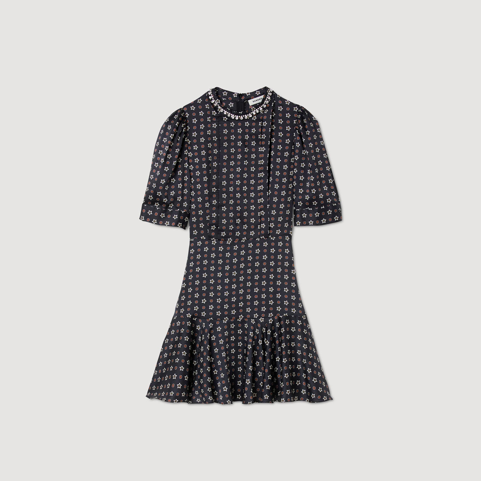 Robe courte imprime etoiles