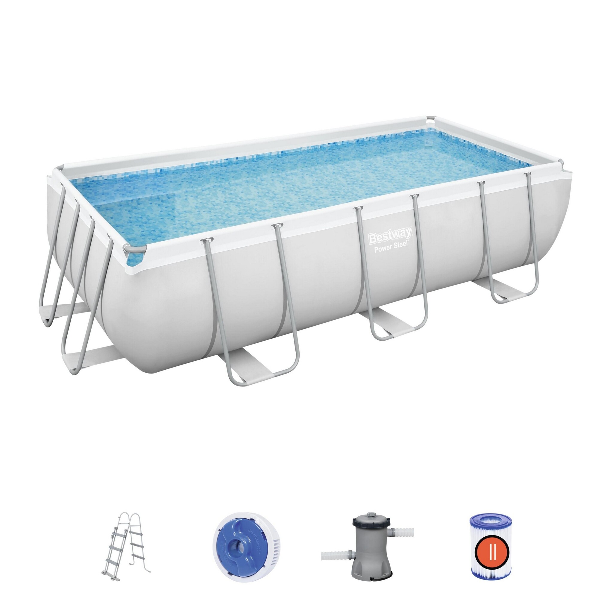 Bestway Zwembad Power Steel Set Rechthoek 404