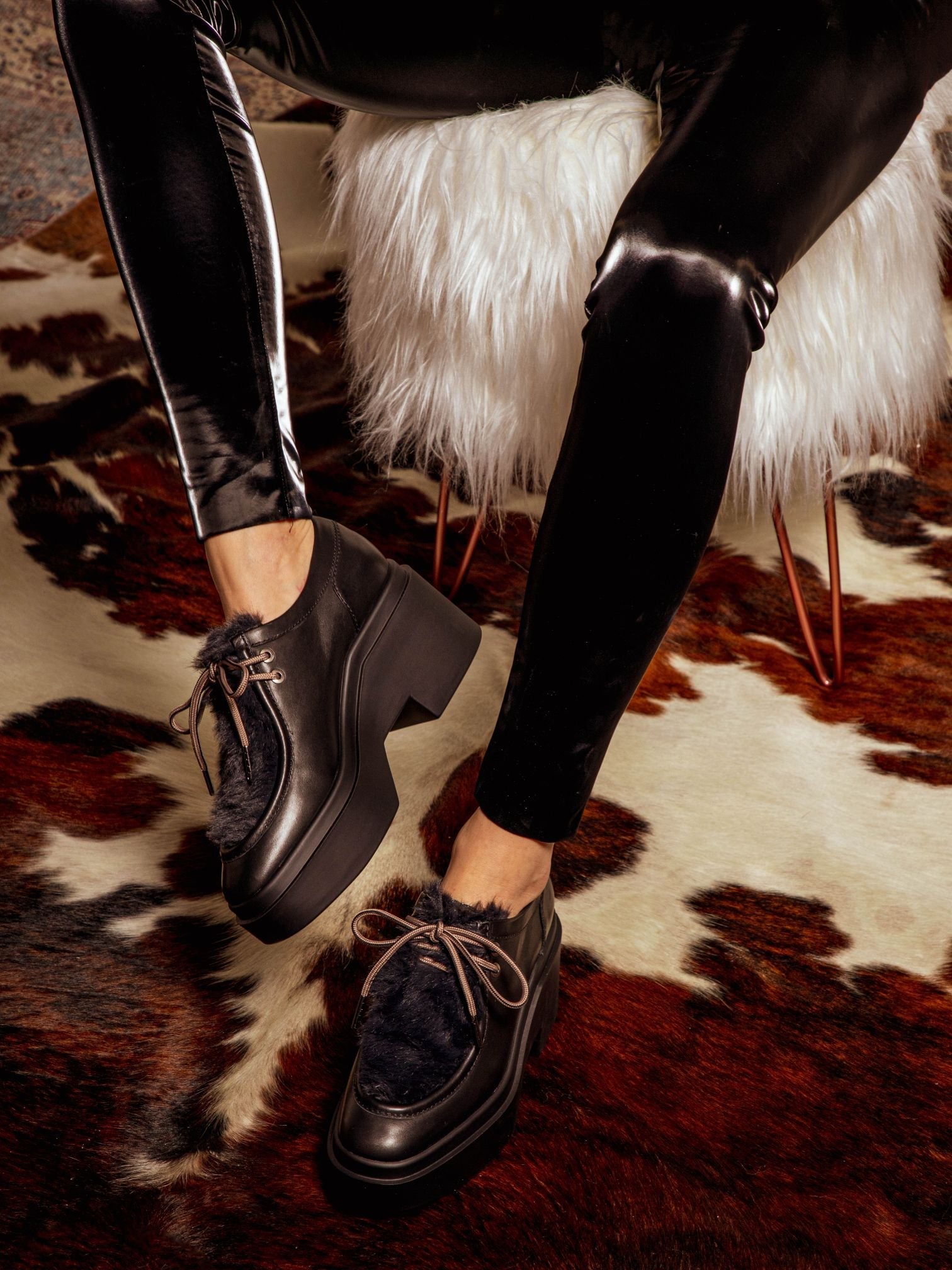 NORTON, black & faux fur