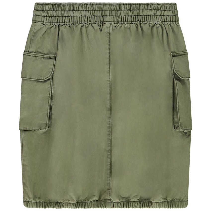 Jupe effet smocké à poches cargo pour fille - Vert