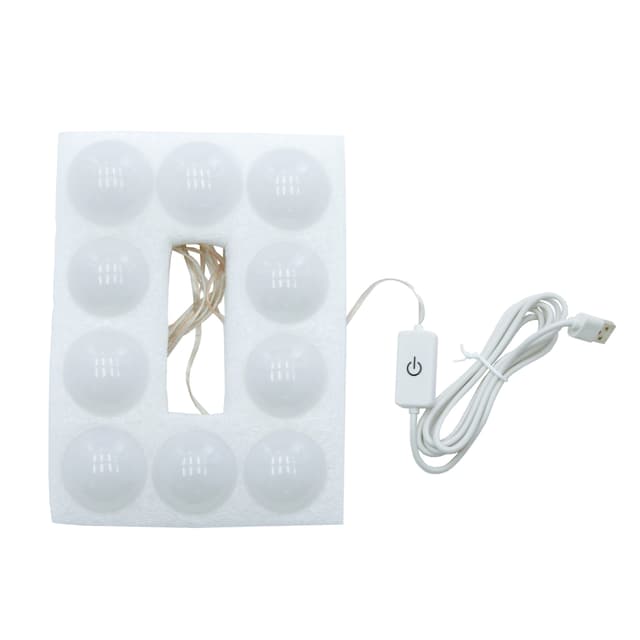 ML Design toiletbord hvid, frisørbord med LED-belysning, spejl, 1 skuffe, 3 rum