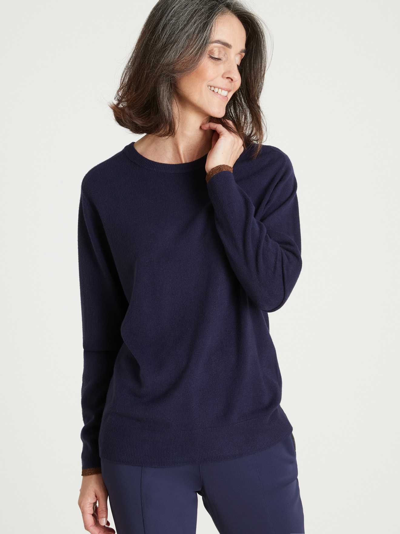 Pull col rond maille douce