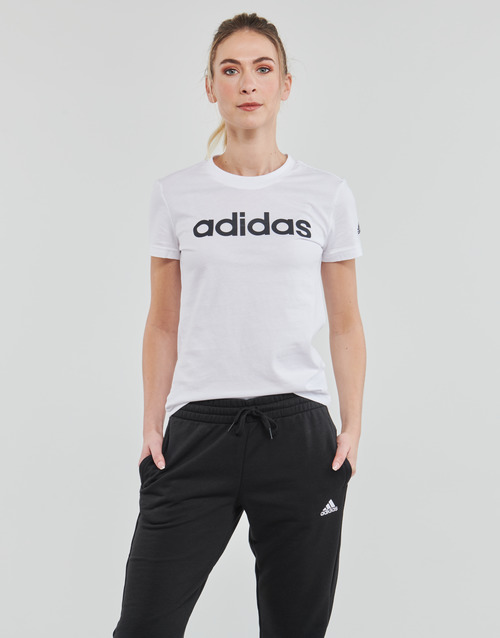 Adidas Sportswear - LIN T-SHIRT - Blanc / Noir