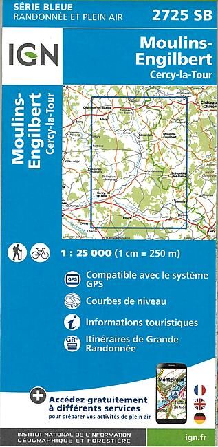 IGN - 2725 SB MOULINS ENGILBERT 1 25 000