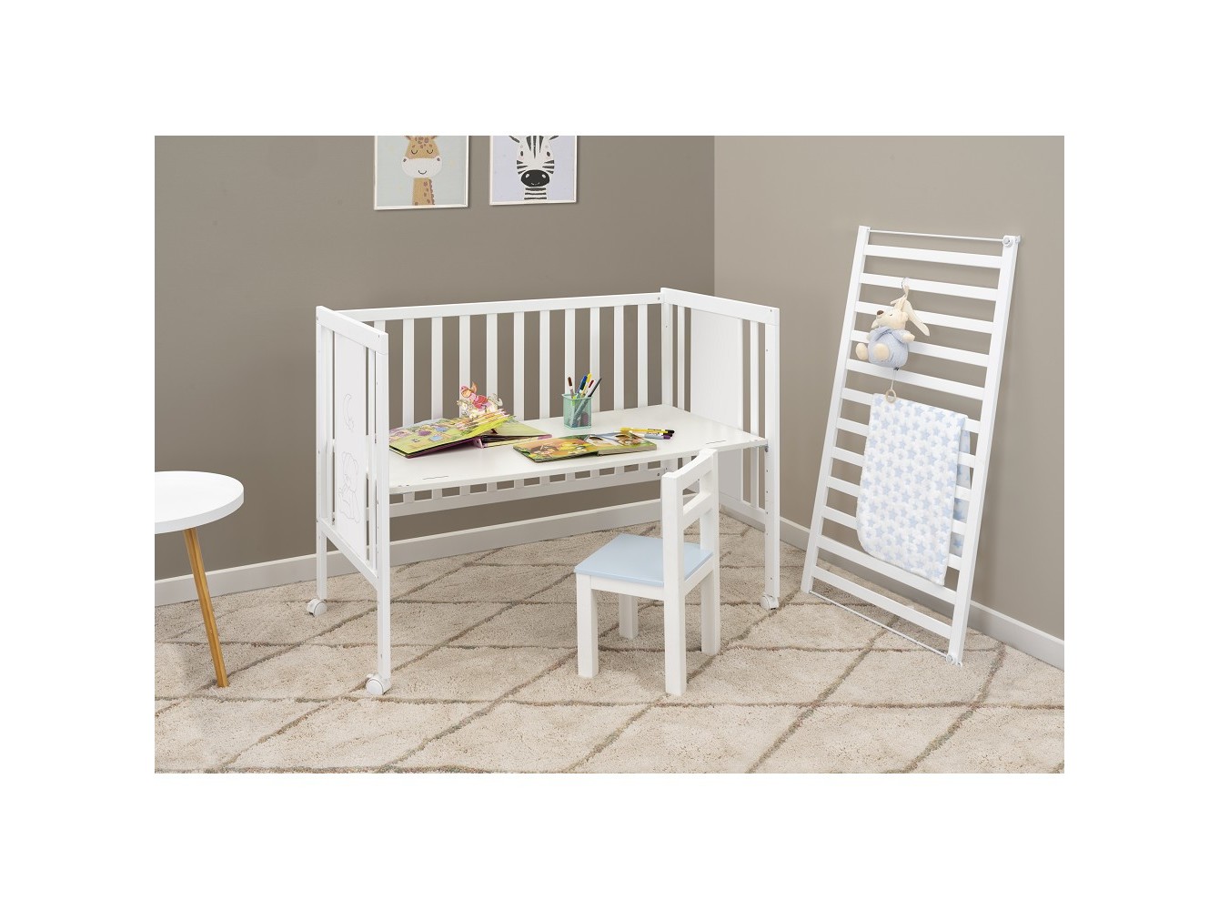CAMA BRANCA INTERBABY TRANSFORMÁVEL 60X120CM