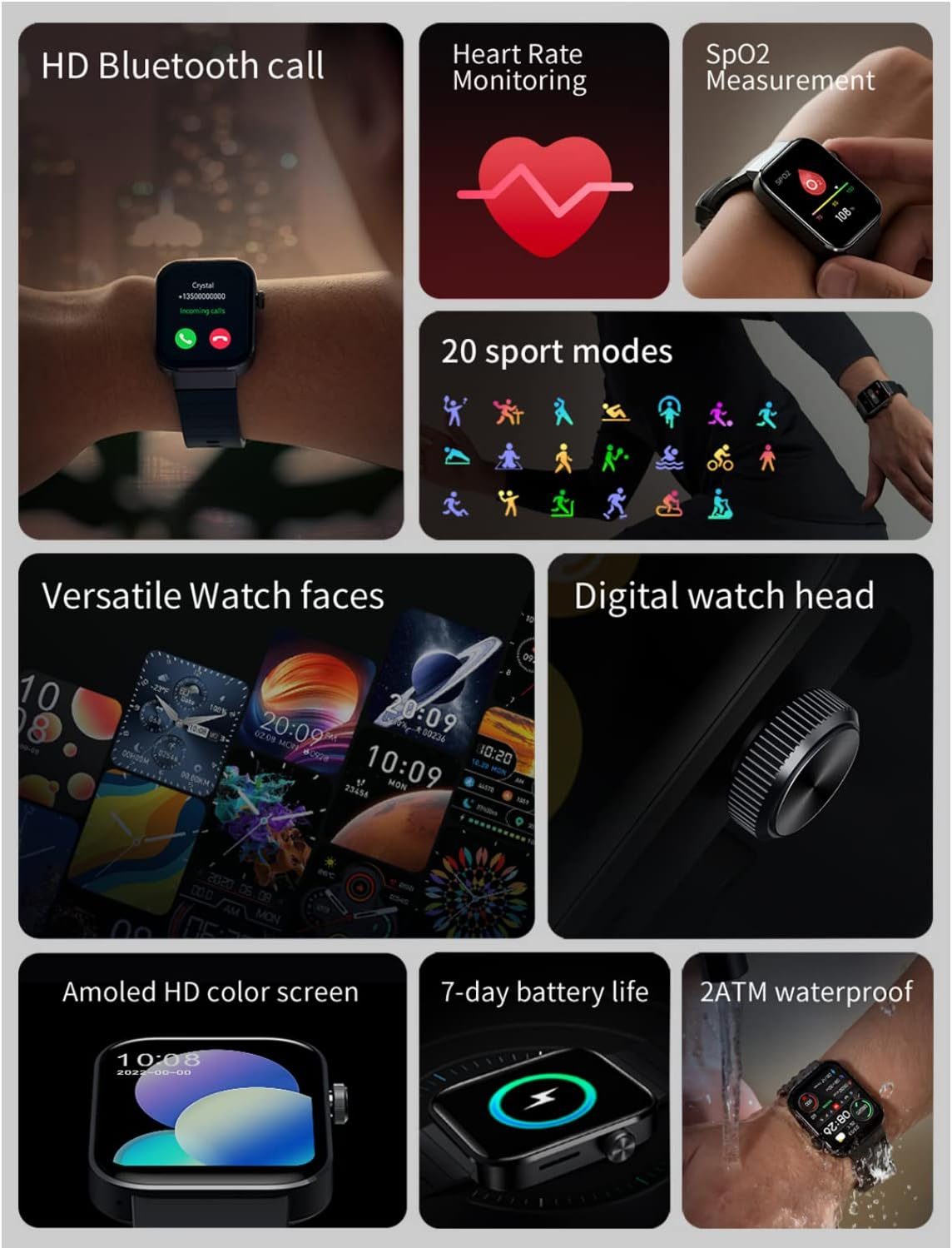 Mibro (by Xiaomi*) - Watch T1 Fitness Tracker Smart Watch 1.6