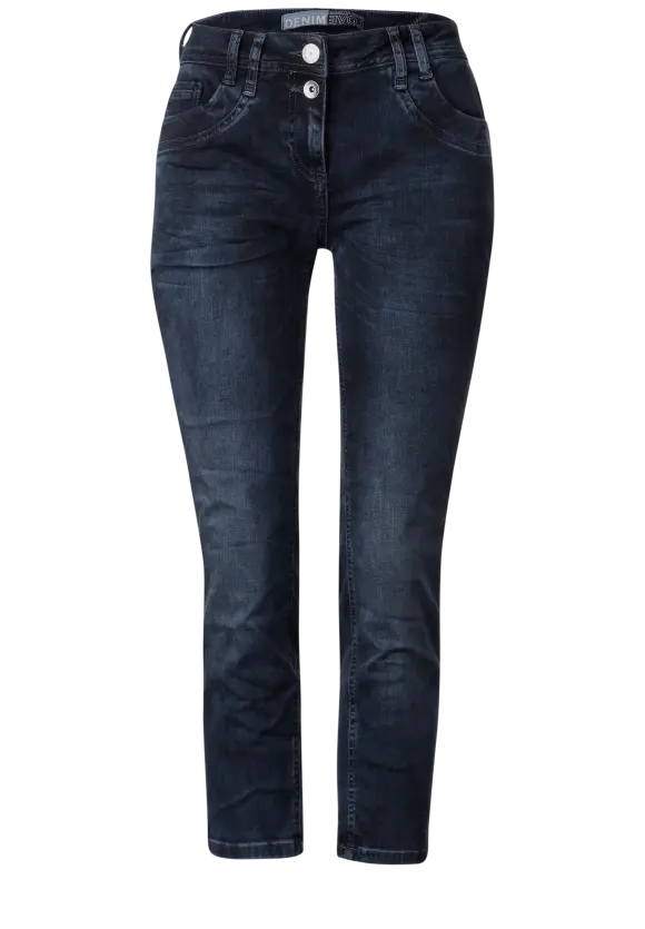 Casual Fit 7/8 Jeans - dark blue black washed