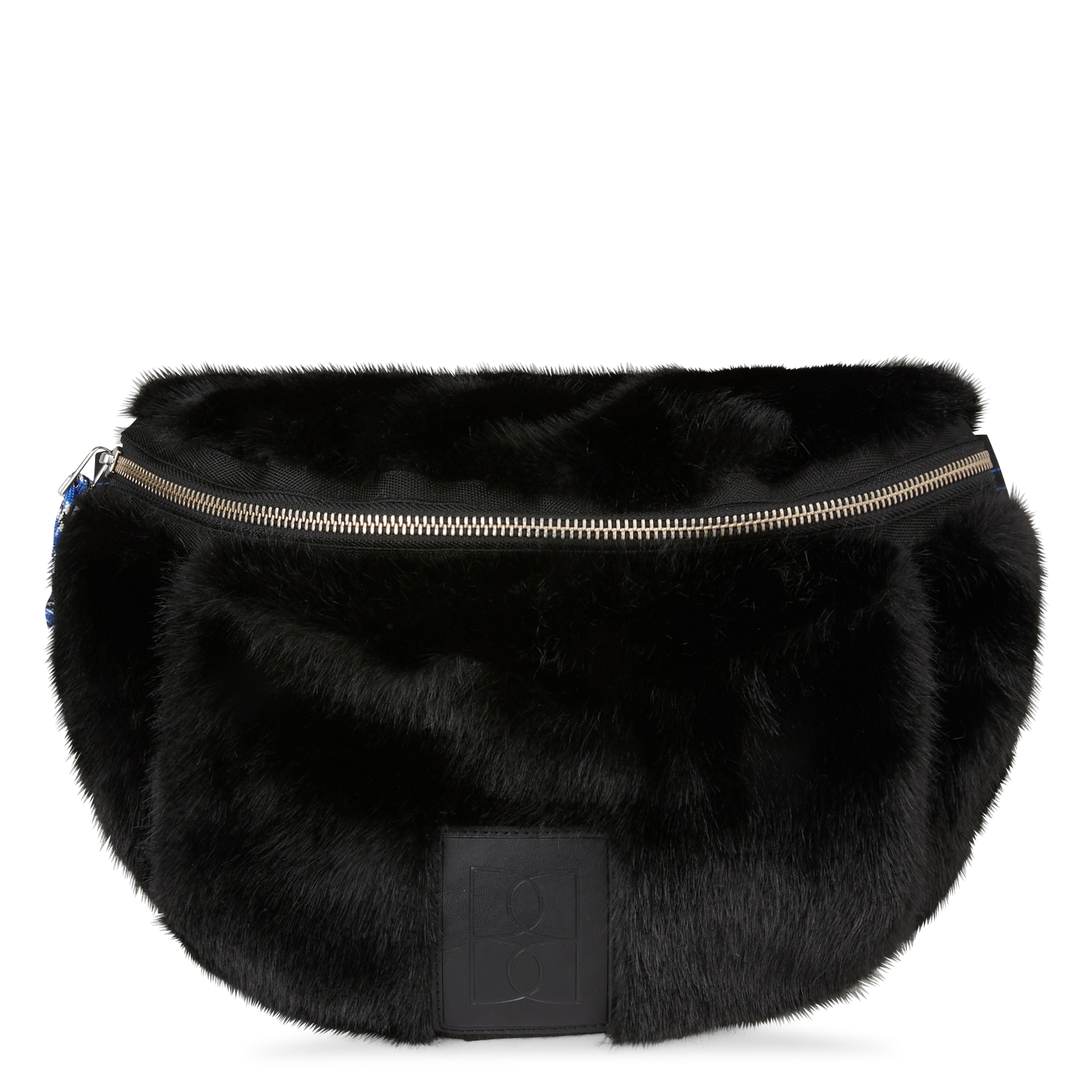 HOSWEL - Sac banane effet fourrure | Noir