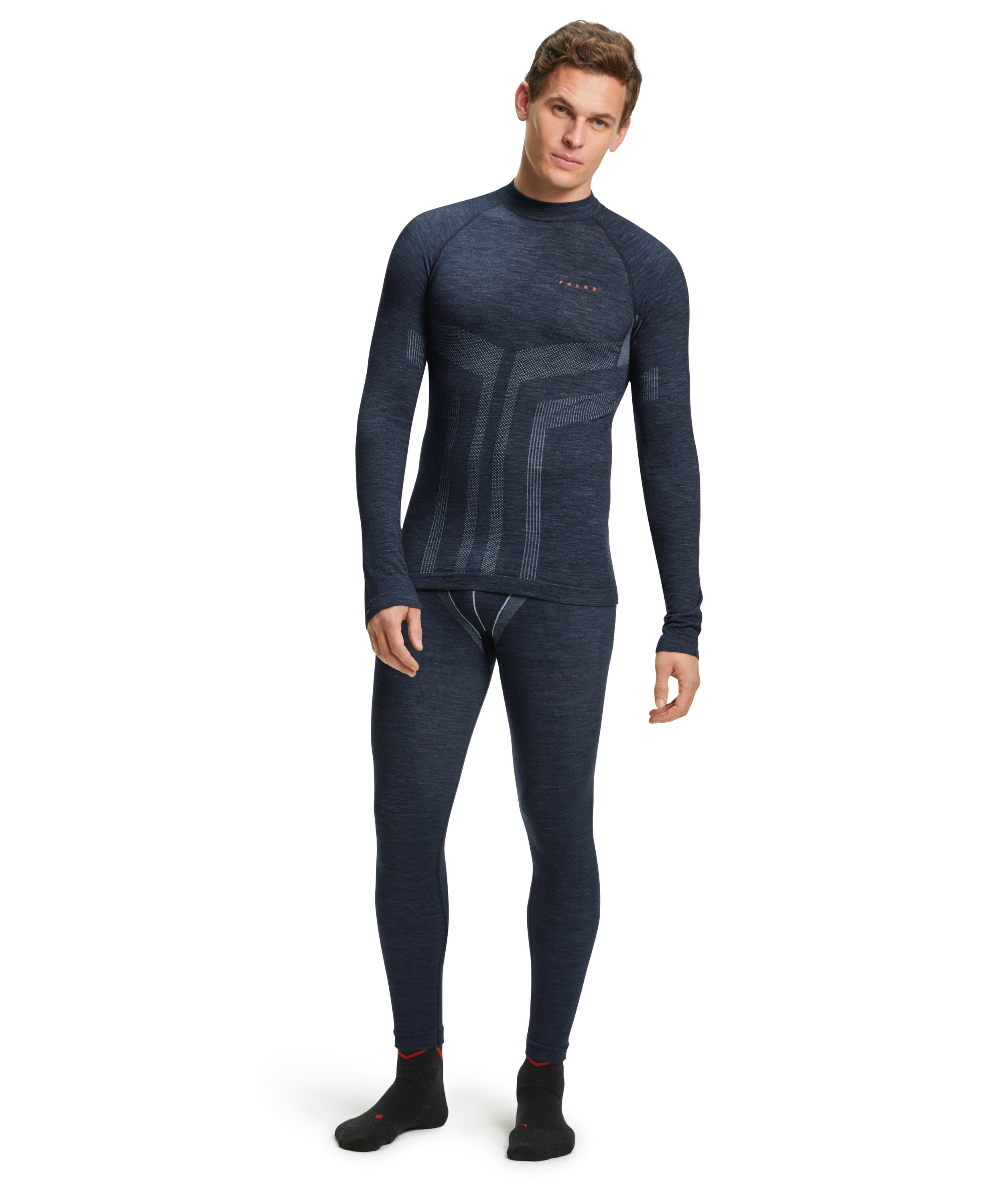 Falke Wool-Tech Long Tights Regular Space Blue