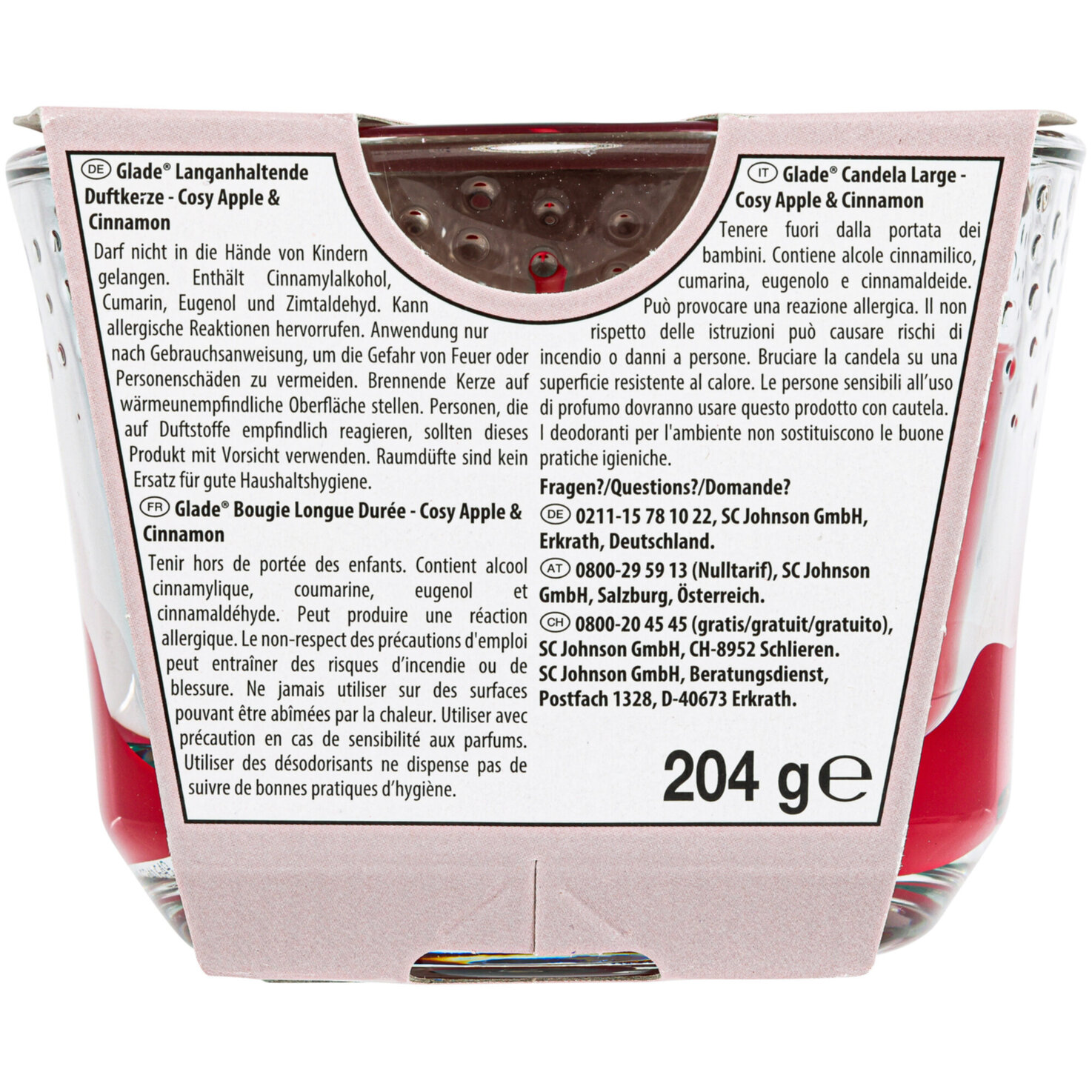 Glade Duftkerze gross Cosy Apple & Cinnamon