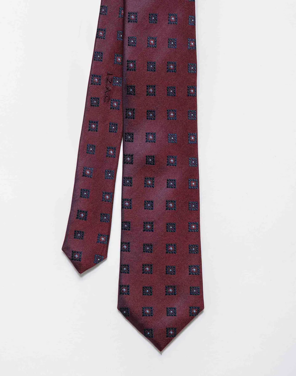 Cravate motif bordeaux