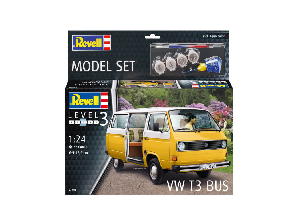 Model Set VW T3 Bus , Revell Modellbausatz mit Basiszubehör