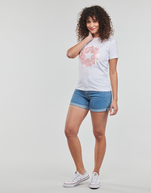 Converse - RADIATING LOVE SS SLIM GRAPHIC - Blanc