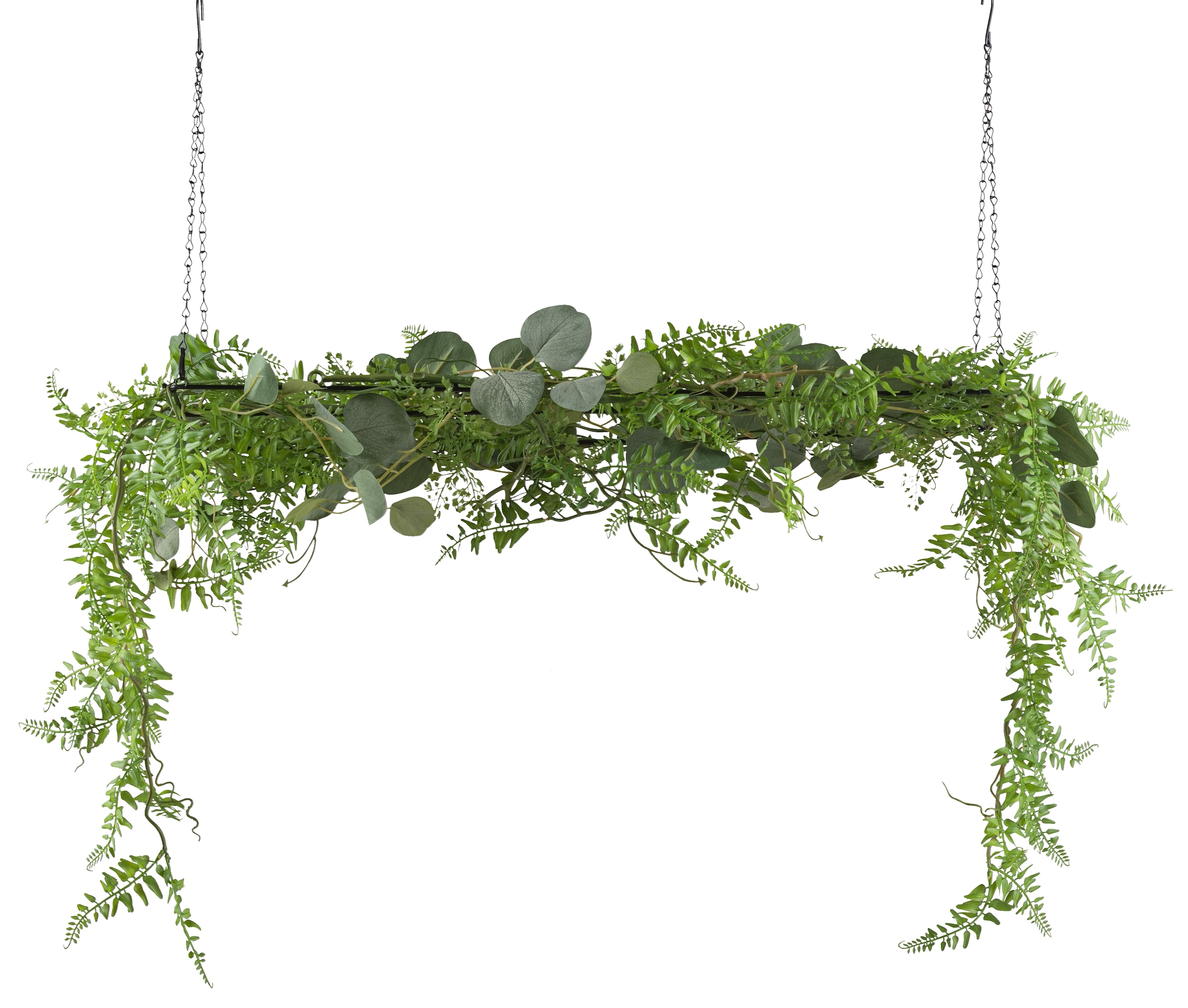 Creativ green Kunstpflanze »Dekohängeobjekt mit Kunstpflanzen« mit Metallrahmen zum Aufhängen