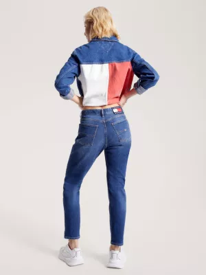 Calça jeans Izzie de cintura alta e corte slim até o tornozelo