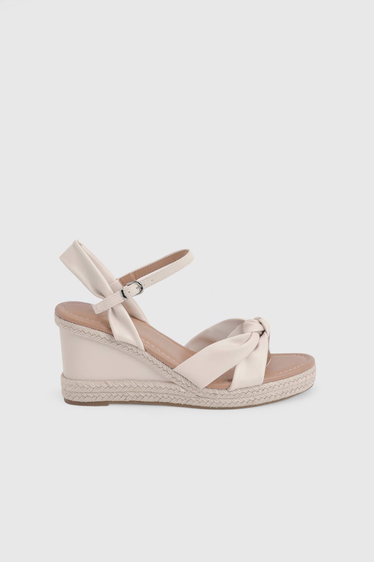 Wallis Sandales Compensées Hautes Espadrilles Jada À Nœud Souple Coupe Large