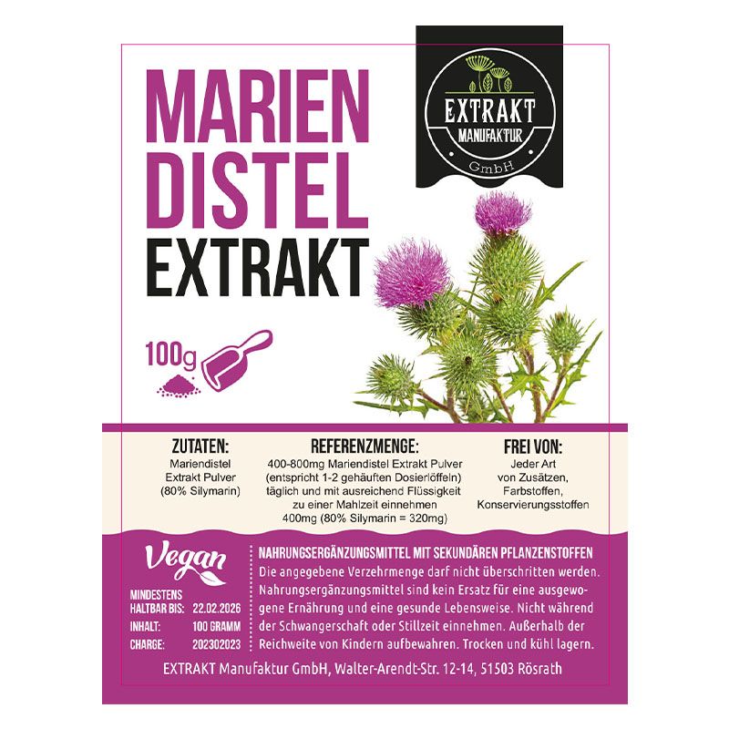 Extrakt Manufaktur Mariendistel Extrakt Pulver
