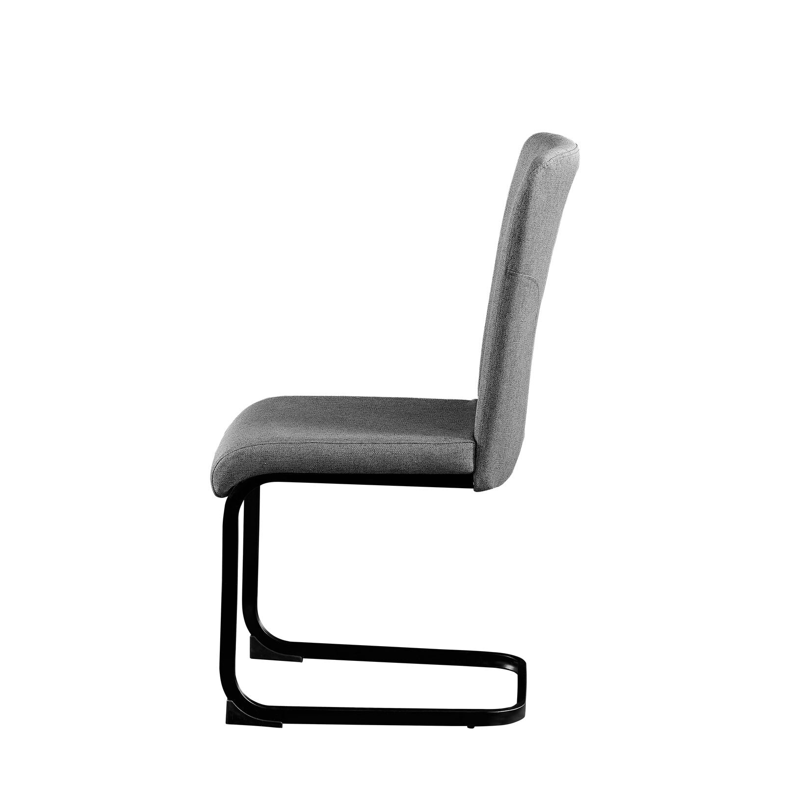 Schwingstuhl STEVE 2er Set 43 x 48 cm Stoffbezug grau