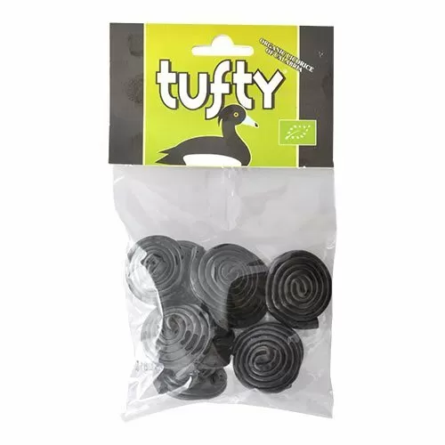 Tufty Lakridsruller/hjul Ø - 100 g