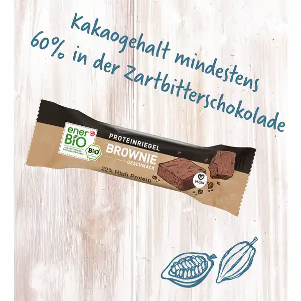 Veganer Proteinriegel Brownie