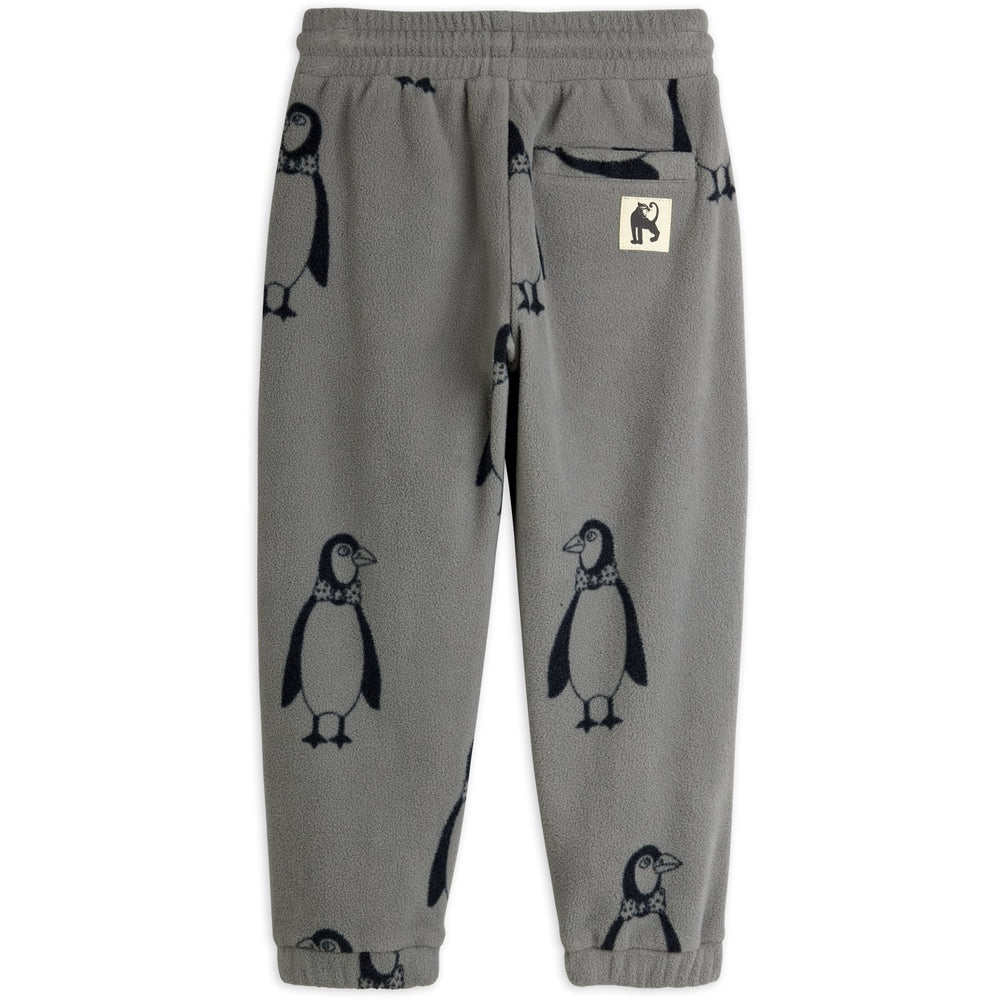 Køb Mini Rodini Grey Penguin Fleece Trousers