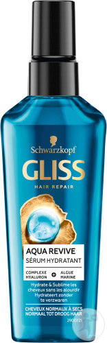 Gliss Aqua Revive Sérum Hydratant Cheveux Normaux À Secs 75ml
