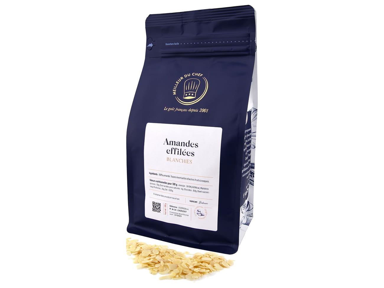 Amande effilée blanchie - 500 g