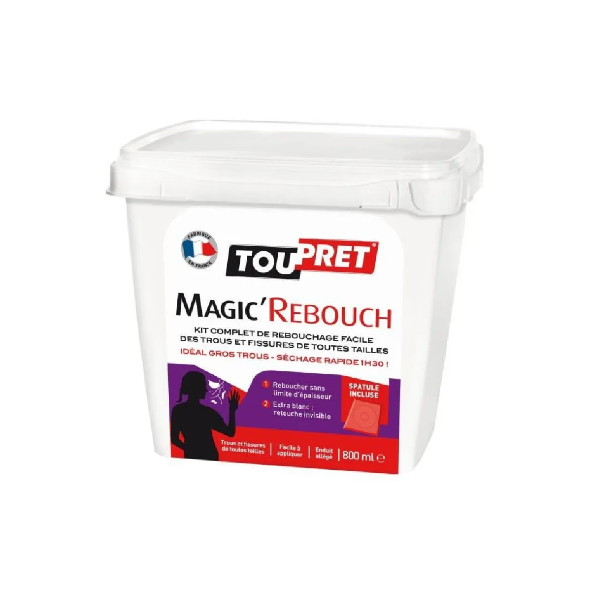 Toupret Enduit Magic'Rebouch avec spatule