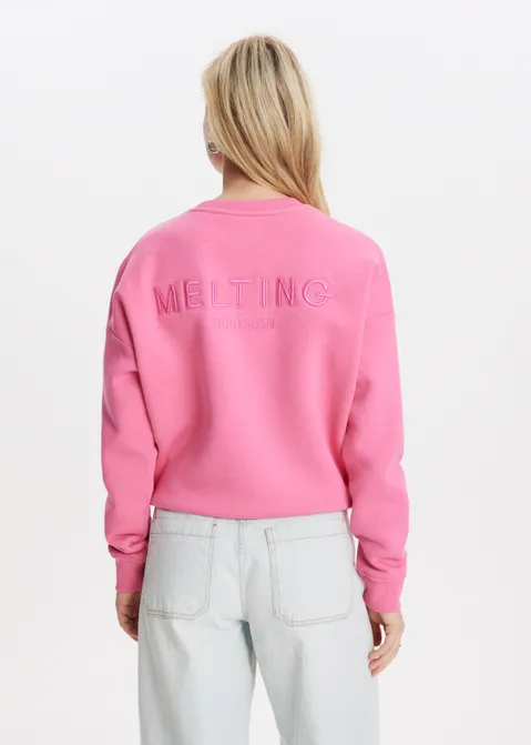 Sweater met merk print roze (ROS.HOT)