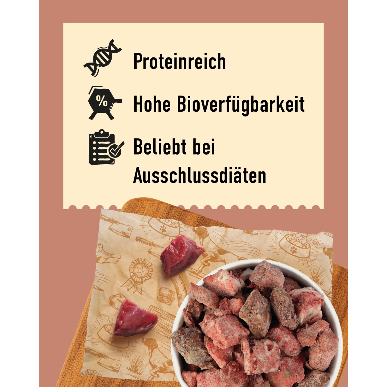 DIBO Frostfutter Pferdefleisch 6x1 kg