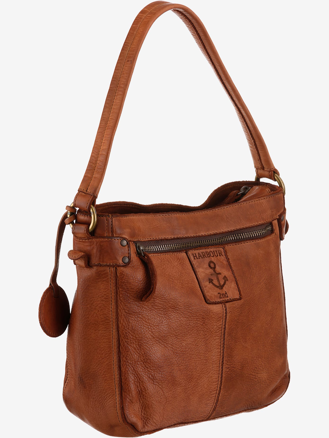 Sac hobo en cuir délavé