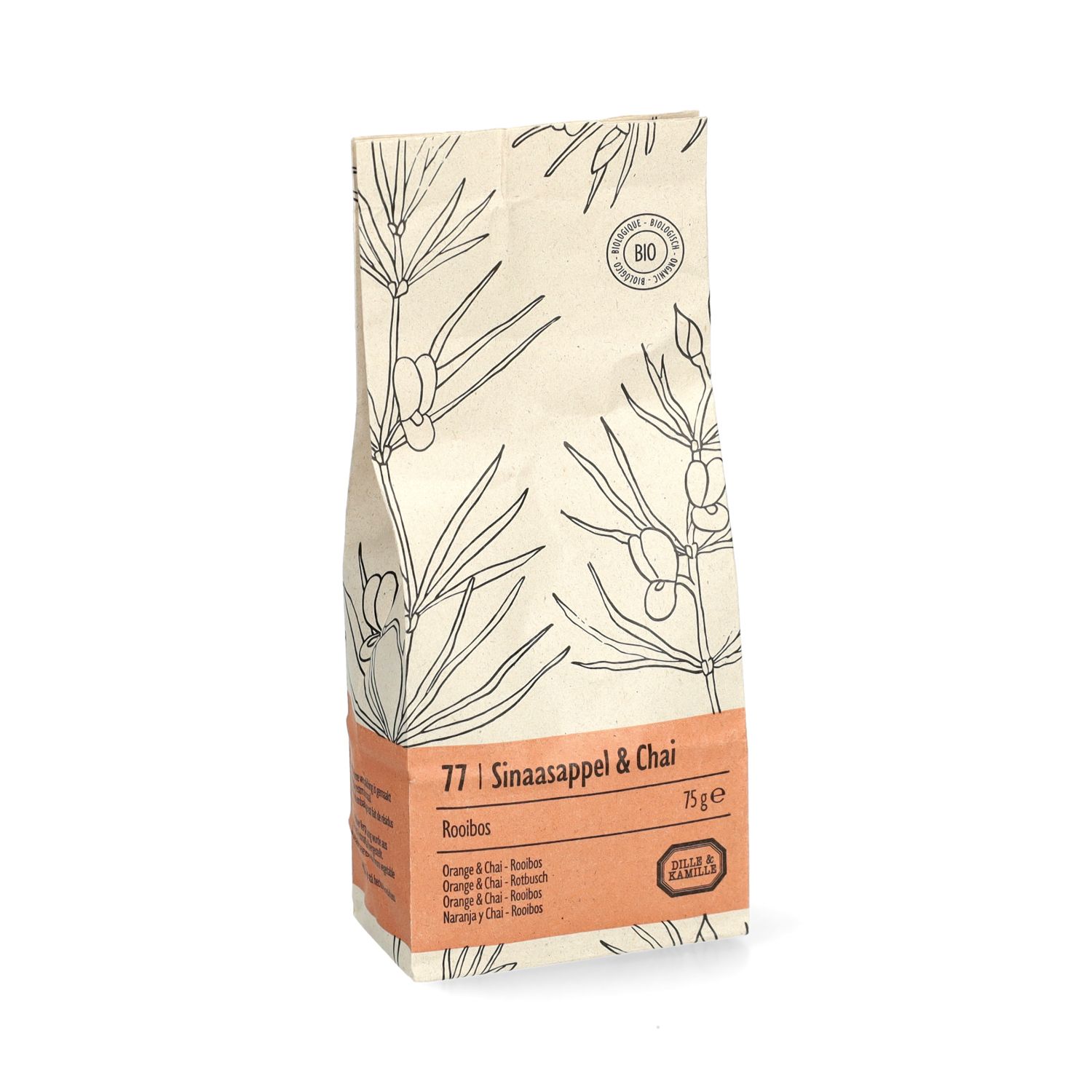 Sinaasappel Chai, biologisch, rooibos, zakje 75 gram